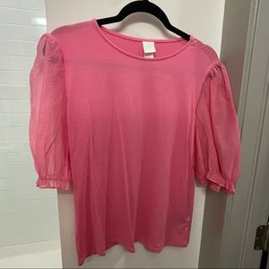 H&M Pink puff sleeve top